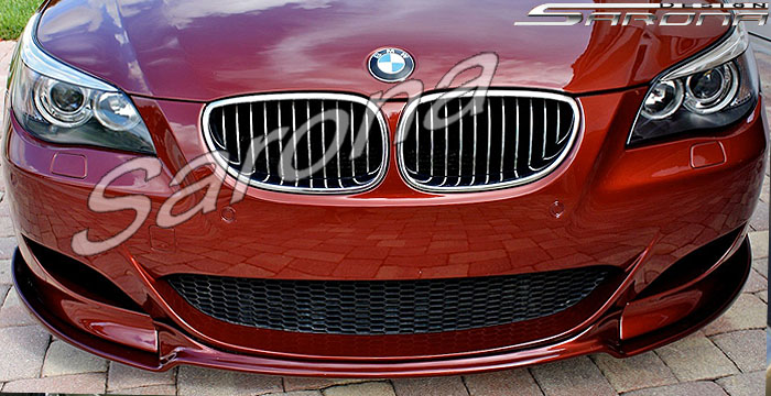 Custom BMW 5 Series Front Bumper Add-on  Sedan Front Lip/Splitter (2004 - 2010) - $390.00 (Part #BM-013-FA)